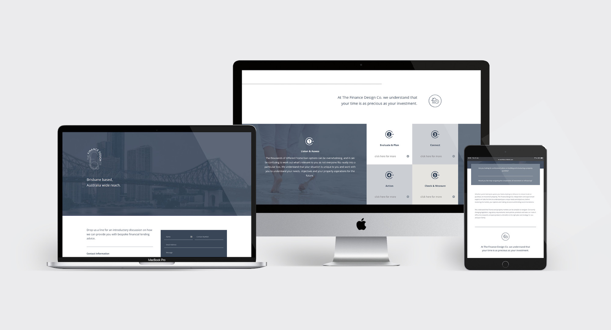 Display of website design