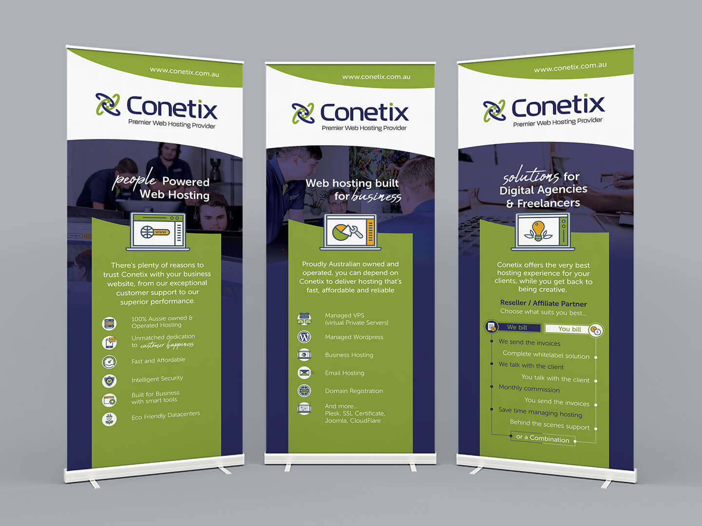 Series of Pull up banners